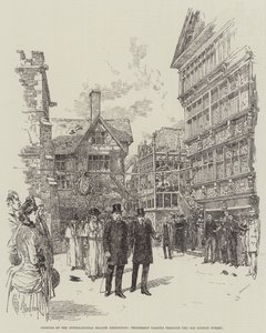 Opening of the International Health Exhibition, Procession passing through the Old London Street by Amedee Forestier