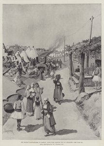 The Recent Earthquakes in Greece, Survivors camping out at Atalante
