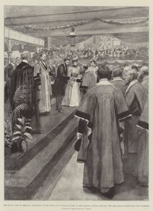 The Royal Visit to Ireland, Reception of the Duke and Duchess of York in the Railway Station, Belfast, the Lord Mayor introducing the Aldermen by Amedee Forestier