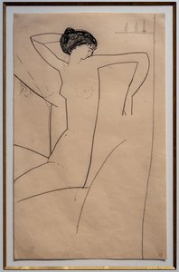 Anna Akhmatova, Seated Nude, Head Leaning on Left Shoulder