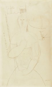 Harlequin, c.1915 by Amedeo Modigliani