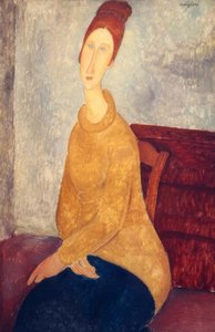 Jeanne Hebuterne with Yellow Sweater by Amedeo Modigliani