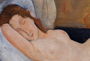 Reclining Nude, Right Arm Folded Under Arm