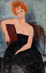 Redheaded Girl in Evening Dress by Amedeo Modigliani