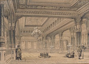 Interior of the Ciragan Palace in Istanbul, 1872