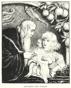 Alciphron and Florian by Amelia M. (attr.to) Bowerley or Bauerle