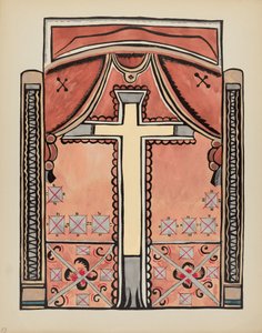 Plate 13: Design with Cross: From Portfolio "Spanish Colonial Designs of New Mexico" by American 20th Century