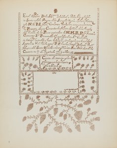 Plate 3: Pecos Book of Visitations: From Portfolio "Spanish Colonial Designs of New Mexico" by American 20th Century