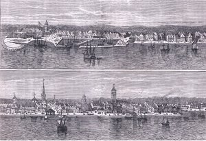 New York in the middle of the nineteenth century, illustration from Cassells History of the United States