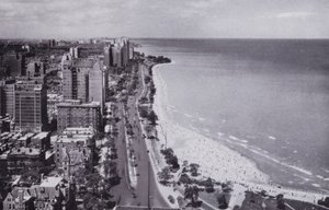 Chicago: Sheridan Road and Oak Street Beach, Looking North from Drake Hotel by American Photographer (after)