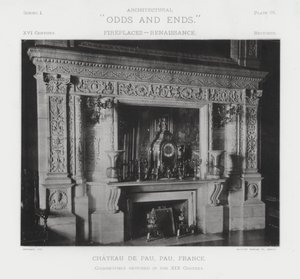 Fireplace: Chateau De Pau, Pau, France by American Photographer (after)