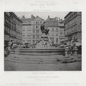 Fountain in the Neuer Markt, Vienna, Austria by American Photographer (after)