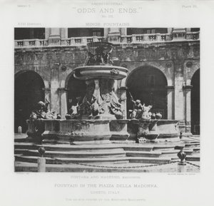 Fountain in the Piazza Della Madonna, Loreto, Italy by American Photographer (after)