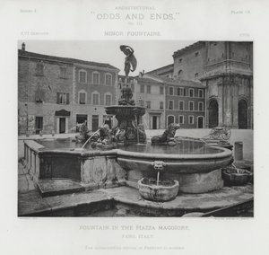 Fountain in the Piazza Maggiore, Fano, Italy by American Photographer (after)
