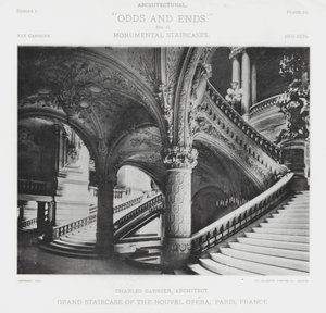Grand Staircase of the Nouvel Opera, Paris, France by American Photographer (after)