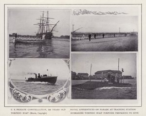 Newport, Rhode Island: US Frigate Constellation by American Photographer (after)