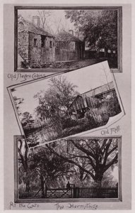Old slave Cabins; Old Mill; At the Gate; The Hermitage by American Photographer (after)