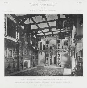 Staircase in the Great Hall, Audley End, Essex, England by American Photographer (after)