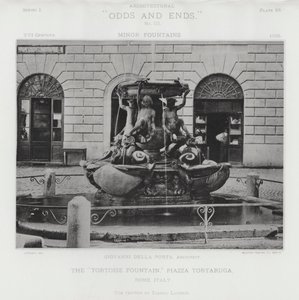 The "Tortoise Fountain," Piazza Tortaruga, Rome, Italy by American Photographer (after)