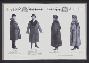 Two-page spread from The Theater of Fur Fashion by American Photographer (after)