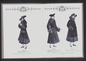 Two-page spread from The Theater of Fur Fashion by American Photographer (after)