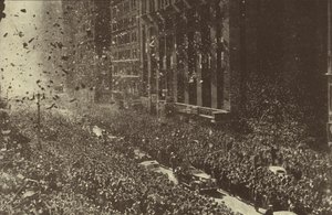 US President Franklin D Roosevelt Receiving an Enthusiastic Welcome in New York City After Being Elected for a Third Term, December 1940 by American Photographer (after)
