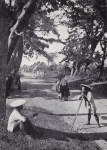 Wayfarers resting on old high road from Tokio to Kioto by American Photographer (after)
