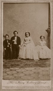 Wedding photograph of Charles Sherwood Stratton, American entertainer known as General Tom Thumb, and his wife, Lavinia Warren by American Photographer (after)