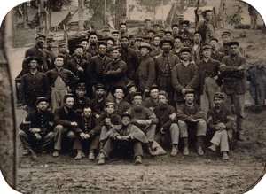 A Full Company of Bluecoats in Winter Quarters, c.1861-1865