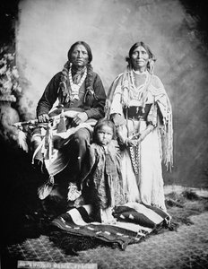 Apache Chief Antonio Maria with his family