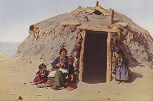 Elle of Ganado, Indian Building, Albuquerque, Most Famous Weaver among the Navajos by American Photographer
