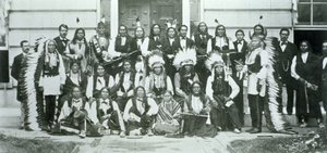Indian delegation of Sioux leaders in Washington D.C. to protest the violation of the Fort Laramie Treaty of 1868 by American Photographer