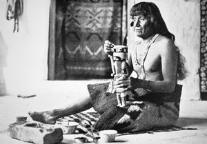 Man making a Kachina Doll