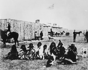 North West Mounted Police at Fort Calgary in 1876