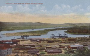 Panama Canal, Panama Canal and the Balboa Machine Shops by American Photographer