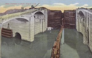 Panama Canal, West Chamber of Pedro Miguel Lock by American Photographer