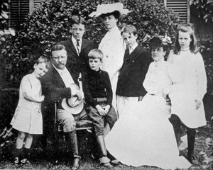 President Theodore Roosevelt with His Wife and Family