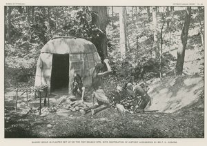 Quarry group in plaster set up on the Piny Branch site by American Photographer