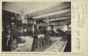 Smoking room, Houston Club, University of Pennsylvania, Philadelphia by American Photographer