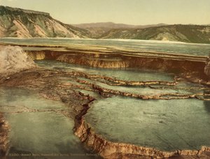 Summit Basin, Mammoth Hot Spring, Yellowstone National Park by American Photographer