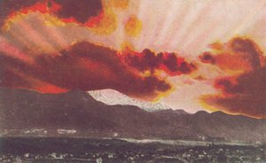 Sunset behind Pikes Peak, Colorado by American Photographer