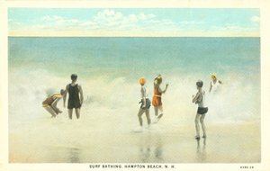 Surf Bathing, Hampton Beach, New Hampshire, circa 1920 by American Photographer