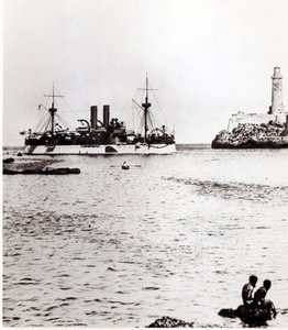 The USS Maine Entering the Port of Havana, Cuba, 1898