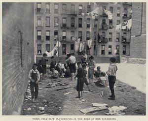 Their Only Safe Playground, in the Rear of the Tenements