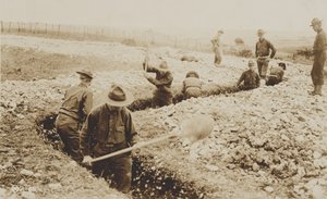 U.S. Marines in France Digging in