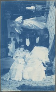 Untitled (Double Exposure of Several People in Interior) by American Photographer