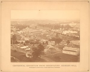 View of the Centennial International Exhibition, from the Observatory, Georges Hill, Philadelphia, 1876 by American Photographer