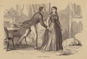 A Rash Courtship (engraving) by American School