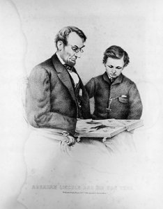 Abraham Lincoln and his son Thad