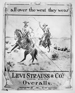 Advert for Levi Strauss & Co, c.1900